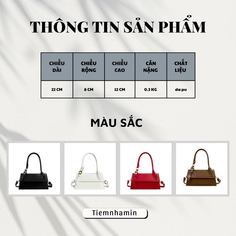Túi xách nữ Jack Tiemnhamin túi nữ cầm tay đeo chéo phối đai bản vòm mẫu mới 2024 size 20 đựnġ vừa điện thȯại - TNM22 1