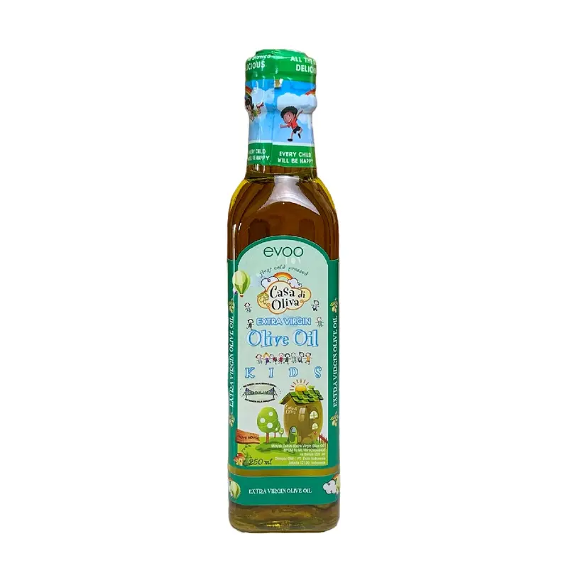 EVOO CASA DI OLIVA 250ml |  Extra Virgin Olive Oil | Minyak Zaitun | Minyak Mpasi Bayi untuk Lemak Tambahan | Kemasan botol 1
