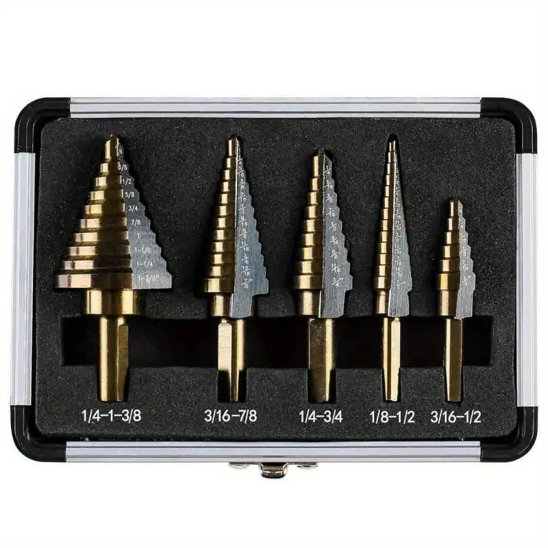 Hss Cobalt Step Drill Bit Set, Multi-hole 50 Size Cobalt Titanium Tapered Drill Bit Core, Aluminum Housing 7