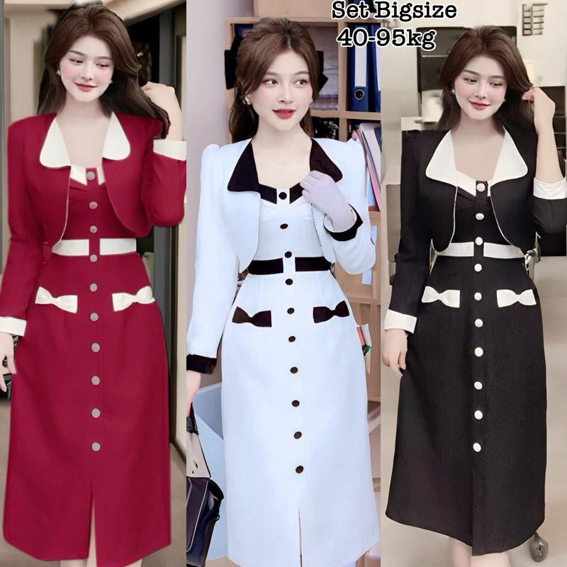 Thời Trang Én Nhỏ Có Bigsize - Bộ Áo Và Chân Váy Bigsize Vải Linen Thiết Kế Dự Tiệc Nữ Cao Cấp Xinh Đẹp Sang Trọng Dễ Thương Giá Rẻ đủ size 40-95kg ennhocobigsize Top Bigsize Váy Đầm Trắng Nhung Quần