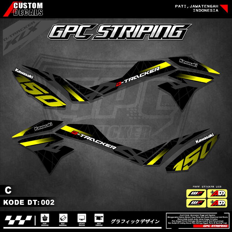 STICKER MOTOR KEREN STRIPING KAWASAKI DTRACKER150 SE Variasi Original-Sticker Variasi Kawasaki DTracker 002 2