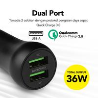 Gambar Micropack Car Charger Premium 2 Port - Quick Charge - 36watt - MCC-236QC - MCC-236QC dari Micropack Indonesia Kota Administrasi Jakarta Pusat 3 Tokopedia