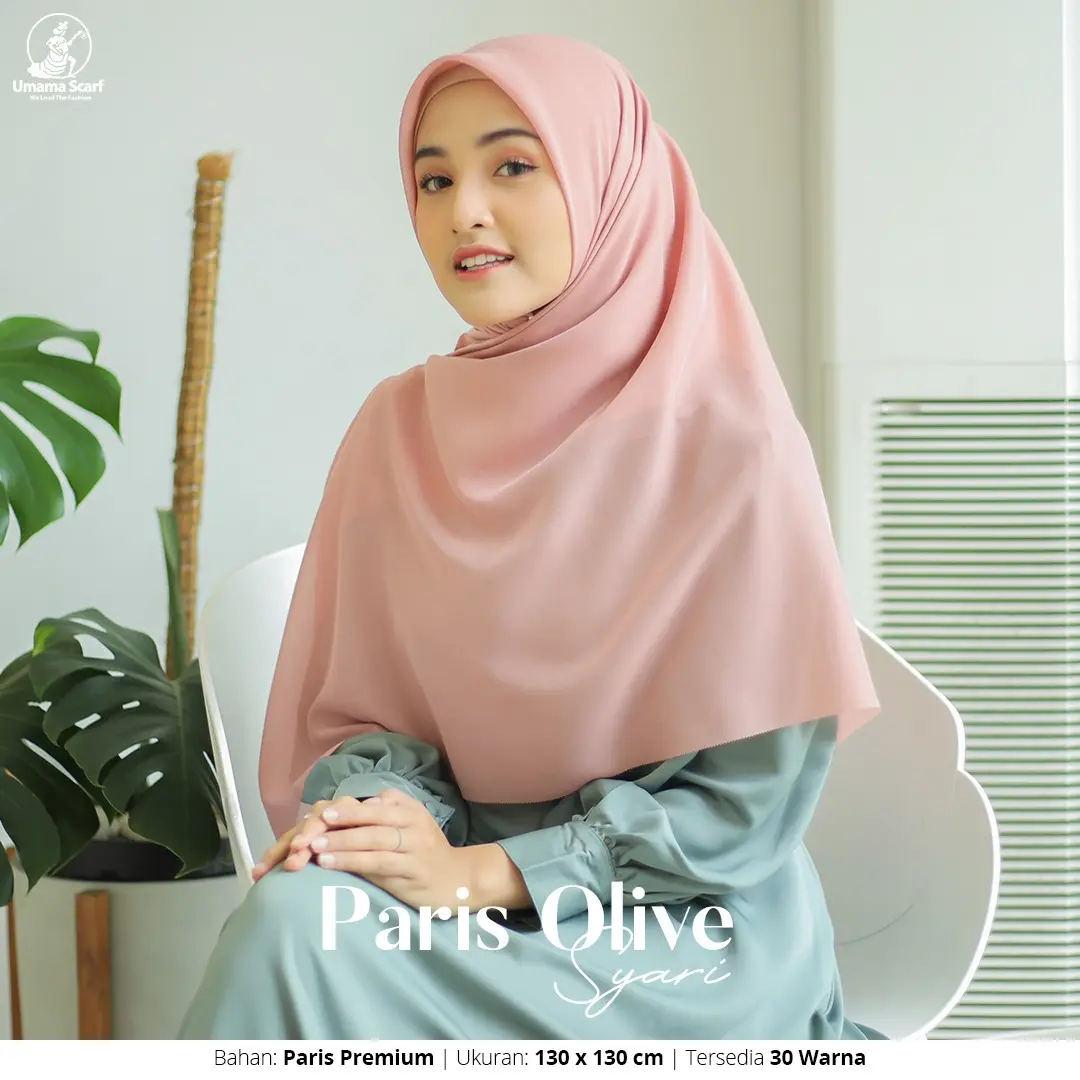 PARIS OLIVE SYARI 130x130 BY UMAMA SCARF