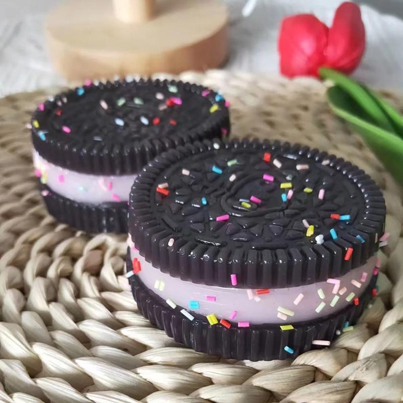 1Pcs Durable New Fidget Biscuit Pinching Toy Big Oreo Stress Relief Squeeze Dessert Toy Silicone Super Soft Stress Relief Toy 2