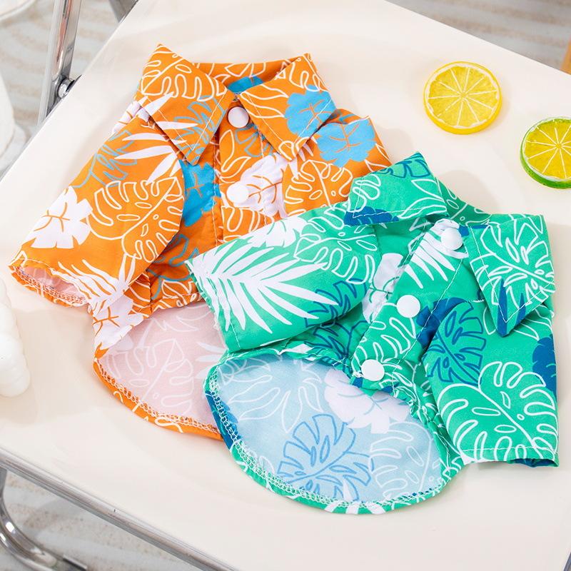 Product Introduction of Fashion Dog Shirt Puppy Breathable Coconut Tree Patern Shirt Cat Vest Chihuahua Yorkie Hawaiian Polo T-Shirts Pet Summer Clothes 30