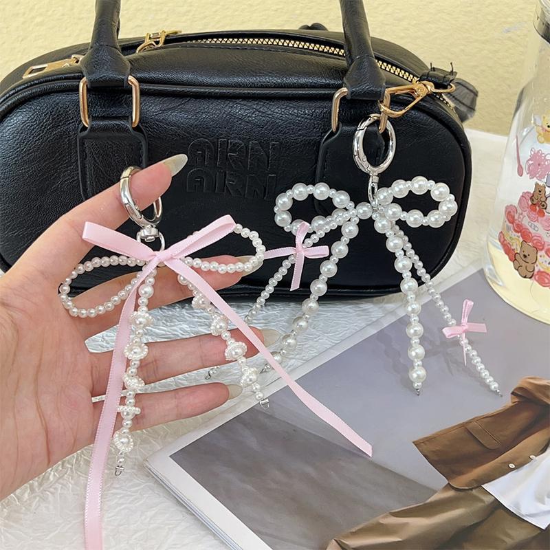 Product Introduction of Sweet Bow Keychain - Phone Lanyard Accessories - Women Girls Bag Pendant - Pink Bow Key Holder 20