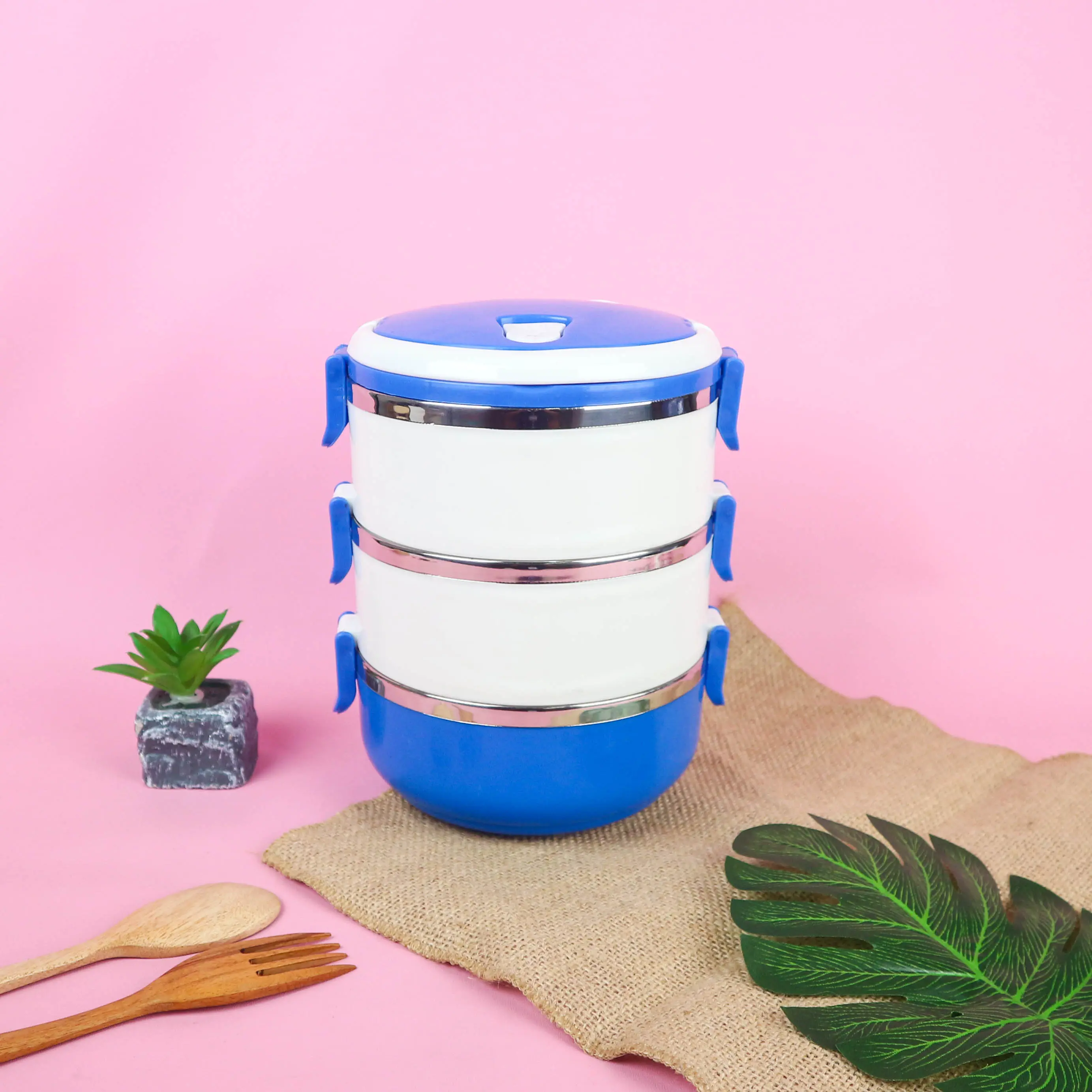 DM - Lunch Box Rantang Polos 3 Susun | KOTAK MAKAN MURAH PREMIUM - DM Stainless Steel Kitchenware
