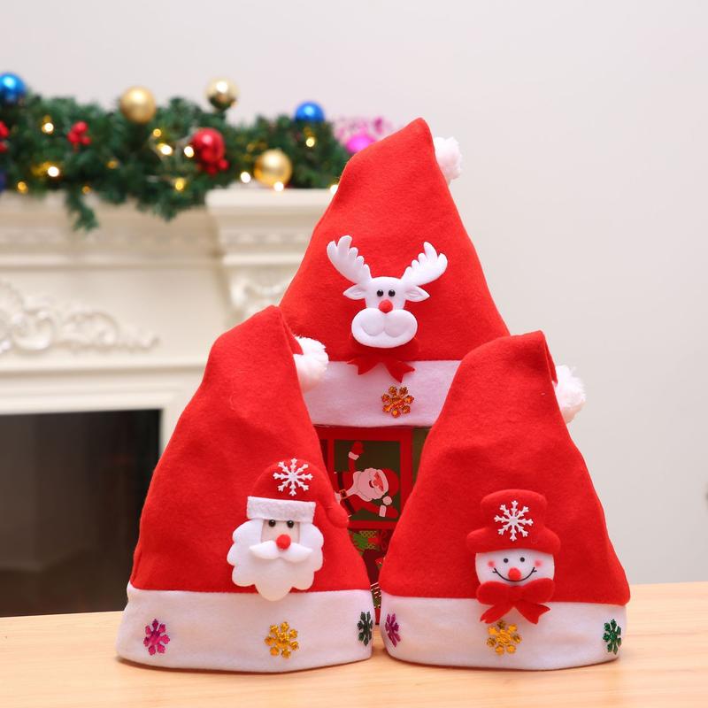 Product Introduction of Topi Kartun, Tema Krismas, Untuk Pesta dan Karnival, Saiz Dewasa dan Kanak-kanak, Topi Hiasan, Topi Hiasan, Sesuai untuk Hiasan Krismas Ibu Bapa-Anak 3