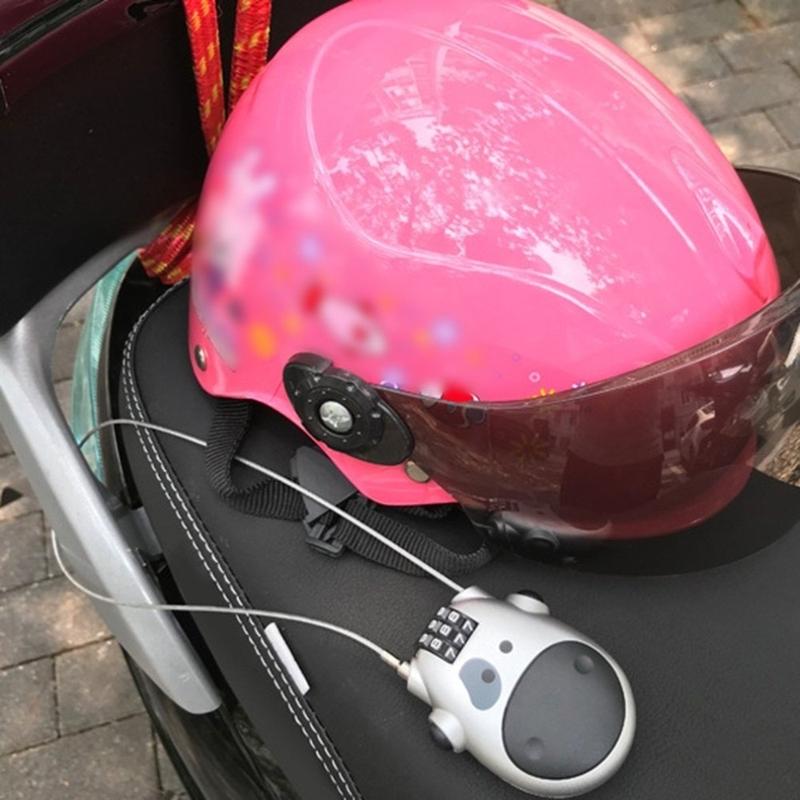 Gembok Kabel Baja Kode Adjustable Multifungsi MotorSepeda Pengaman Motor Helm Pentol Baja Karet Kawat Ban Anti Maling 6