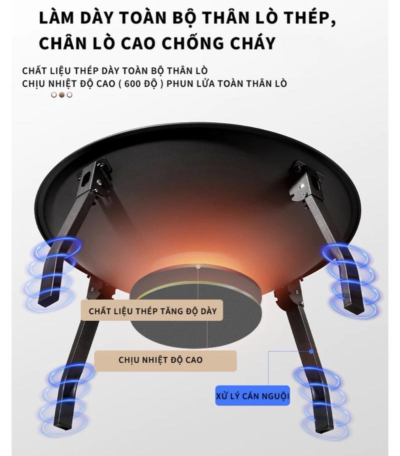 Product Introduction of Bếp Nướng Than Hoa 3 Trong 1 Gấp Gọn – Bếp Than Tre Dùng Trong Nhà/ Ngoài Trời, Tiện Dụng Mang Đi Du Lịch 6