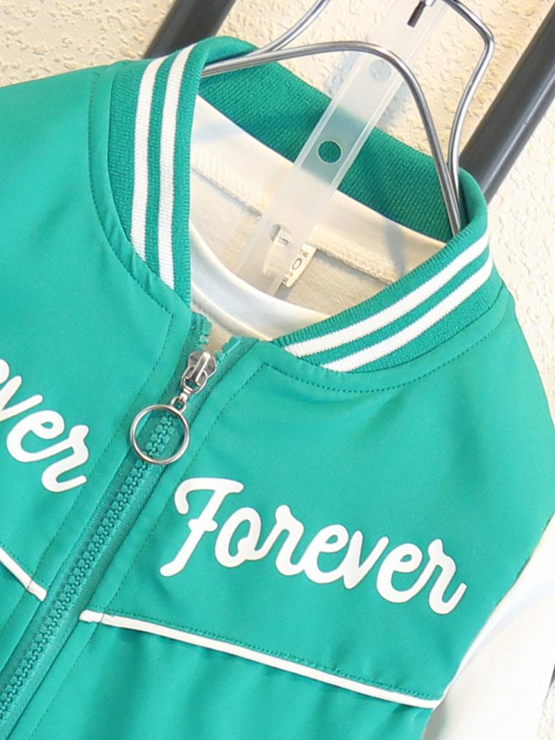 Product Introduction of Boy's Letter Print Baseball Collar Jacket, Casual Loose Fashionable Varsity Jacket for Daily Outdoor Wear, Kids Clothing for All Seasons, Athletic 9