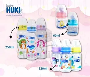Botol Susu Bayi Huki Dot Gepeng Ukuran 60ml / 120ml / 240ml Orthodontic Bpa Free accessories bottle minum