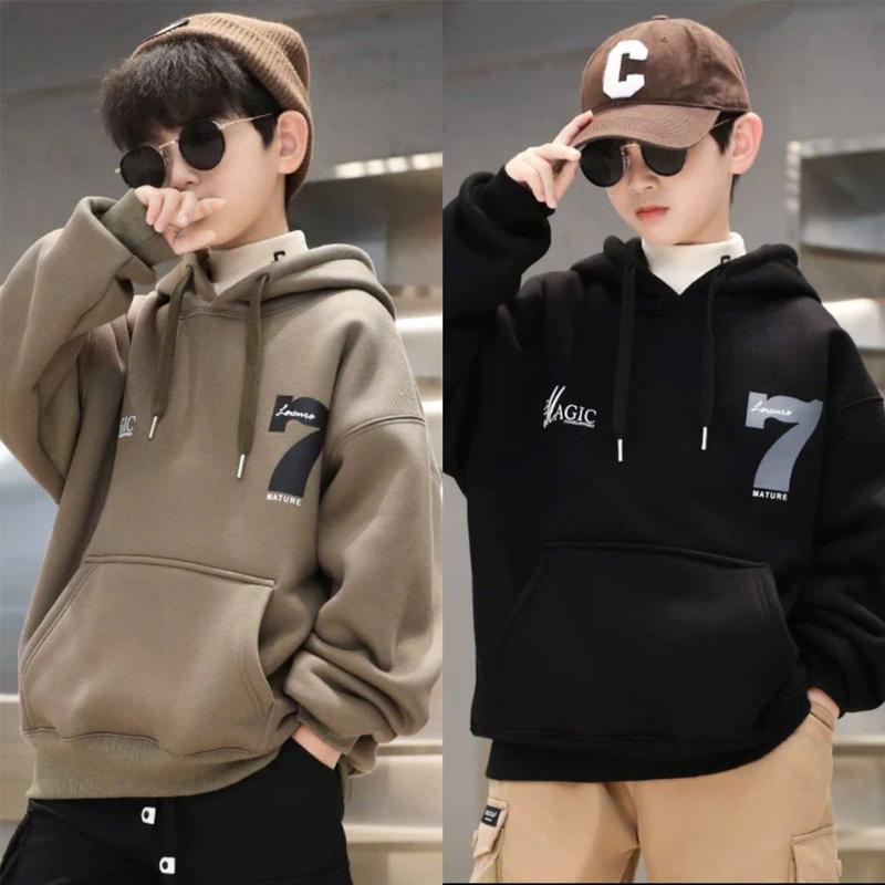 áo nỉ hoodi cho bé trai từ 17 - 45kg chất vải nỉ dày dặn, đường may kĩ,áo thu đong có mũ cho bé trai từ 4 - 14 tuổi ấm áp, phong cách khoẻ mạnh.mẫu hoodi số 7