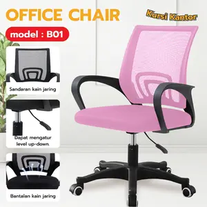Better Grow Kursi Kerja Kantor Staff Office Chair Polymaide Pink Adjustable Nyaman Bisa Mutar 360 Derajat Furniture Sandaran