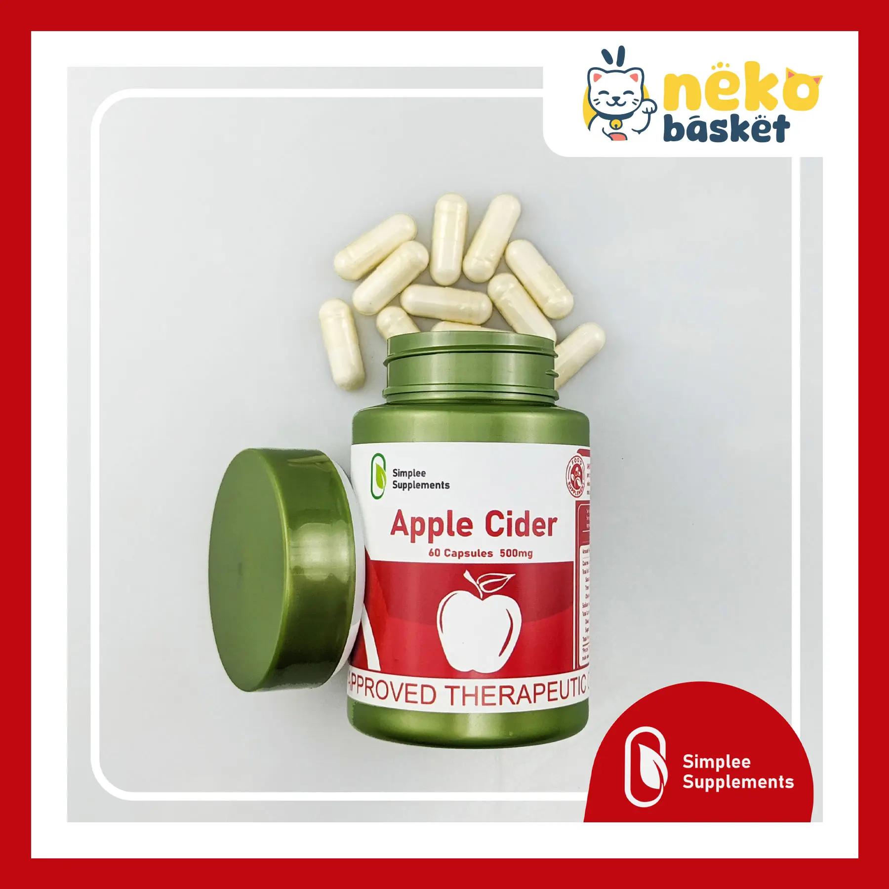 Simplee Apple Cider Capsule Supplements – FDA Approved | 500mg | 60 ...