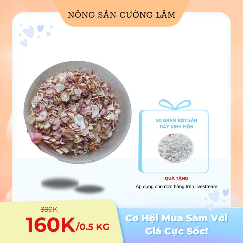 0.5kg Hành sấy Kinh Môn Hải Dương thơm ngon Snack 0