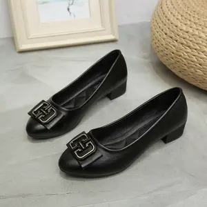 Gio Saverino Sepatu Pantofel Hitam Wanita Hak 3cm Rachel Black Heels Shoes