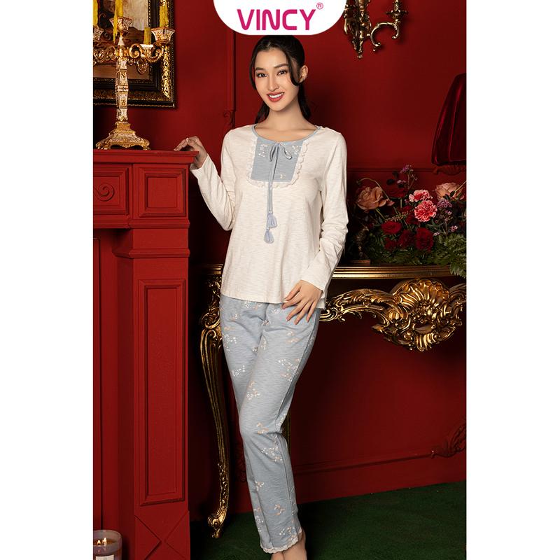 Bộ Quần Áo Thun Dài Nữ Vincyhomewear BTD080W21