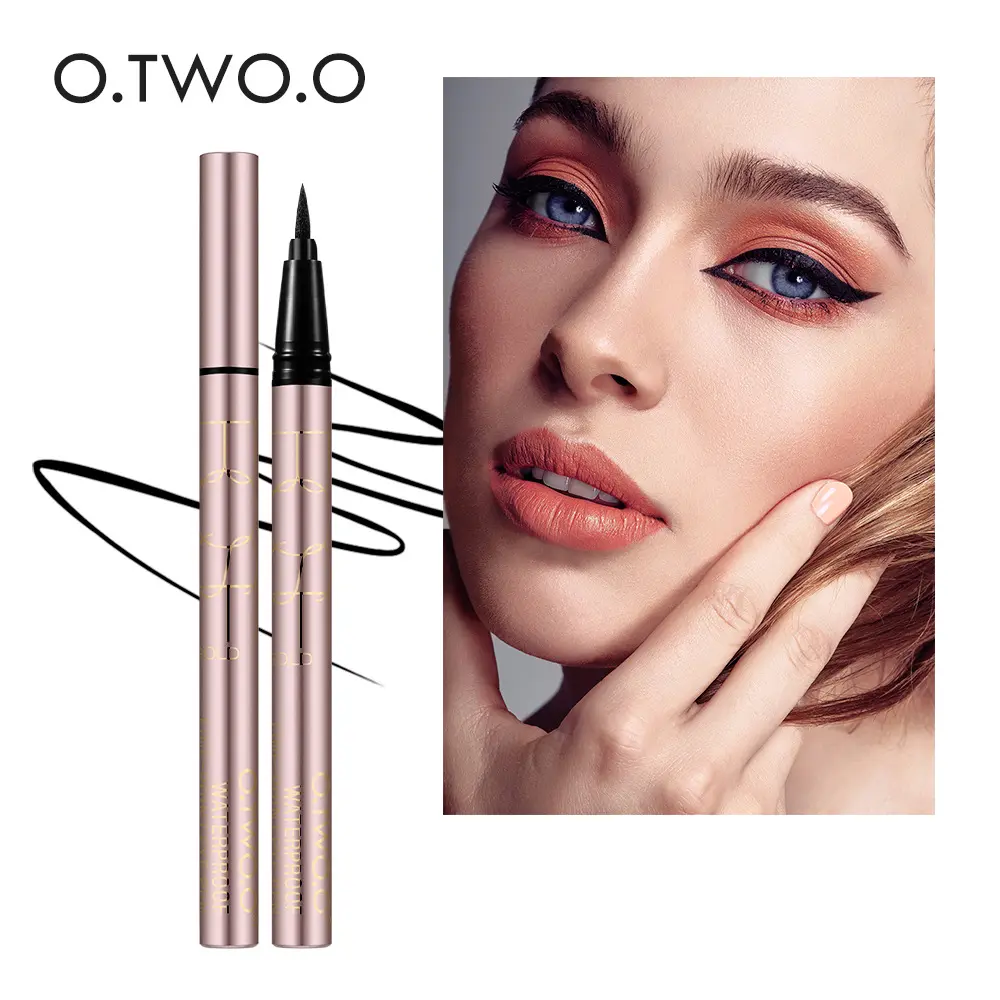O.TWO.O Eyeliner Waterproof Black Liquid Eyeliner Pen Leak-proof Long Lasting Eye Liner