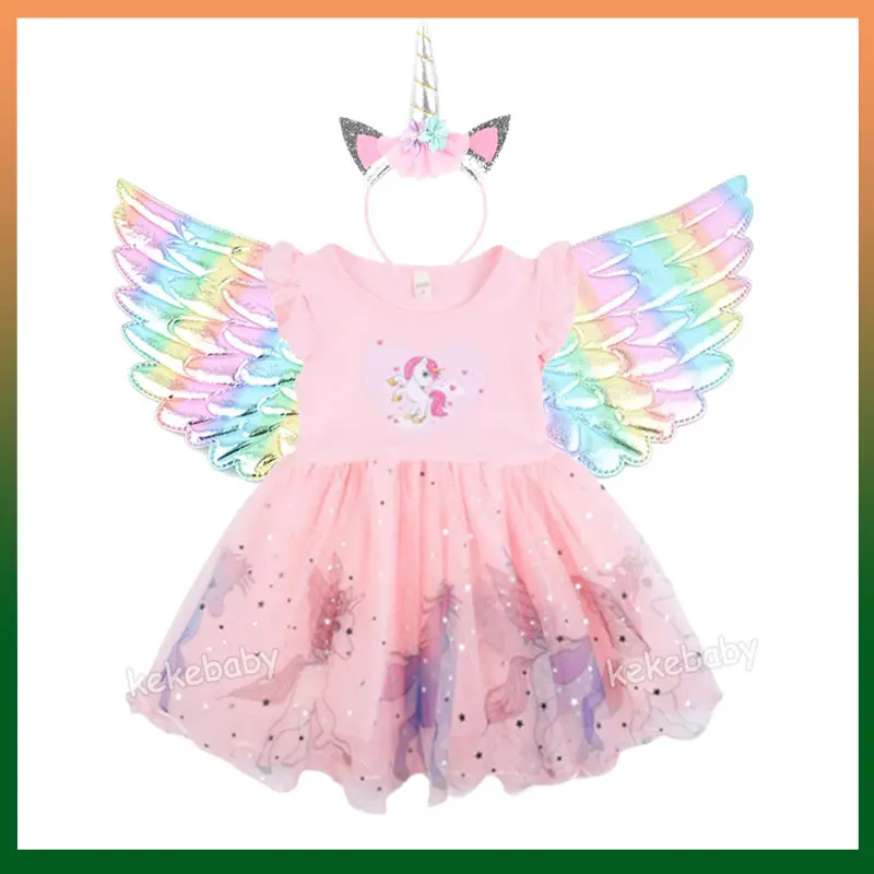 open lace back dress Unicorn Princess Dress by Lemon Loves Lime 8