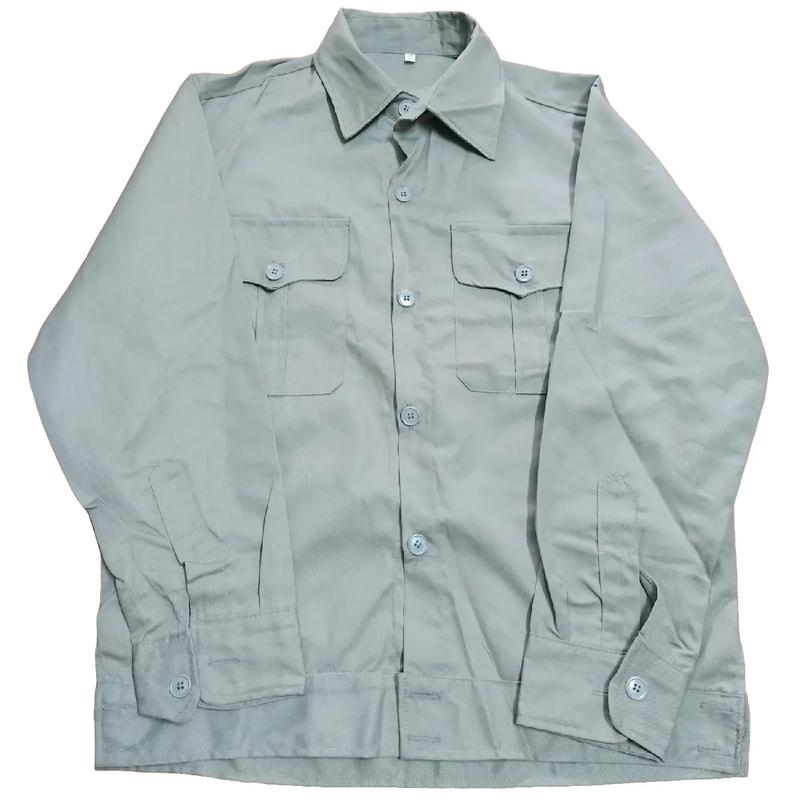 Áo bảo hộ lao động màu ghi vải kaki nam nữ dáng bô rông Menswear đồng phục fpt vừa xxl đồngphục olympics áoshipper do laodong quan a M Hooded đồng  phục