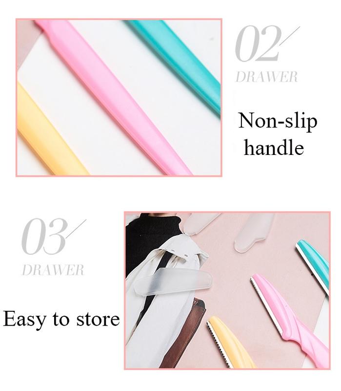 Product Introduction of Eyebrow Trimmer Hair Remover Facial Razor Blades Shaver Sharp Portable Set Makeup Tool Kit 29