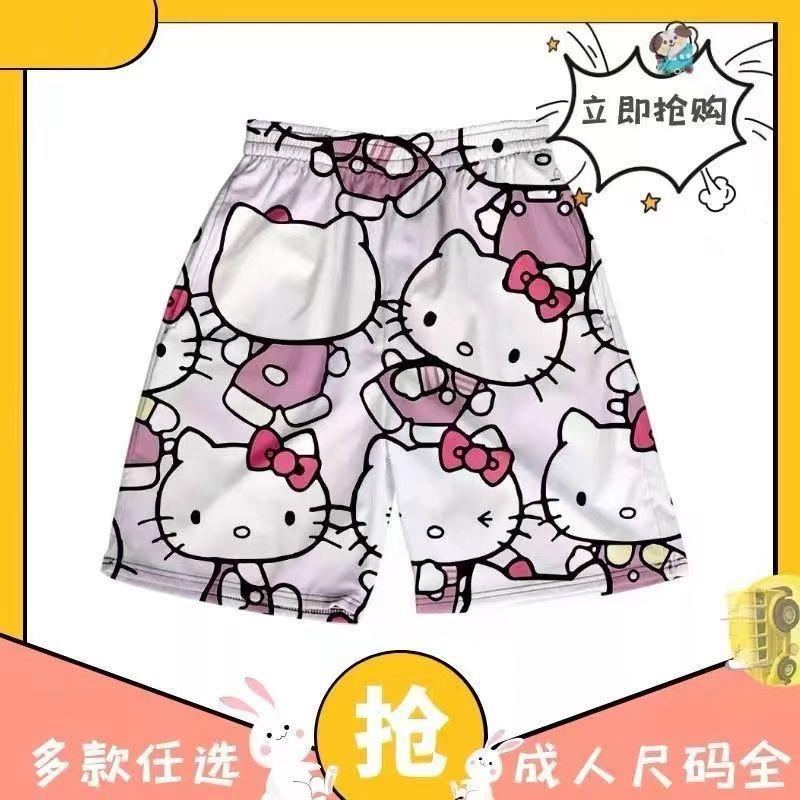 Product Introduction of Quần Soóc Hello Kitty, KD, Dành Cho Em Bé Trai Và Bé Gái, Quần Soóc Đi Biển Dáng Rộng Mùa Hè, Phong Cách Ins, Quần Dài Đến Đầu Gối, Thể Thao Thường Ngày, Quần Nam, Thích Hợp Cho Thể Thao Bóng Rổ 5