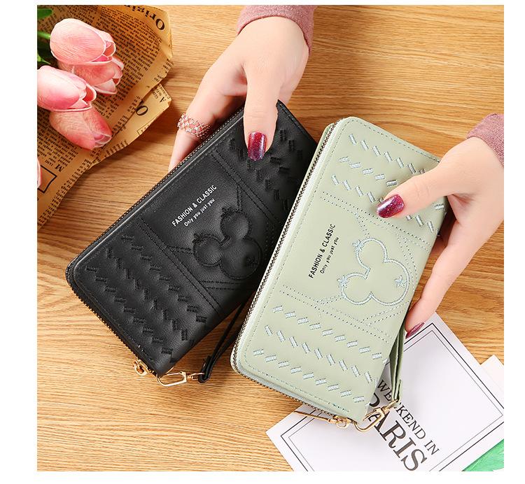  SANTOT Ví nữ thời trang cầm tay dáng dài sang trọng thanh lịch dễ thương giá rẻ đẹp VDST02 Da Nhung Wallet Hình Chữ Nhật 