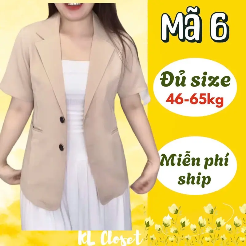 (XẢ KHO) (Mã 6) Áo vest tay ngắn form suông khoác ngoài chất tuyết mưa 1 lớp trẻ trung năng động