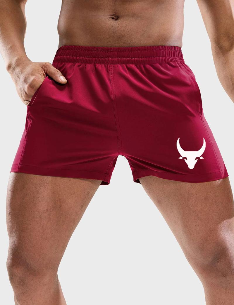 Product Introduction of Summer men's sports bullhead shorts with zippered pockets, suitable for running and fitness, breathable quick drying shorts 6