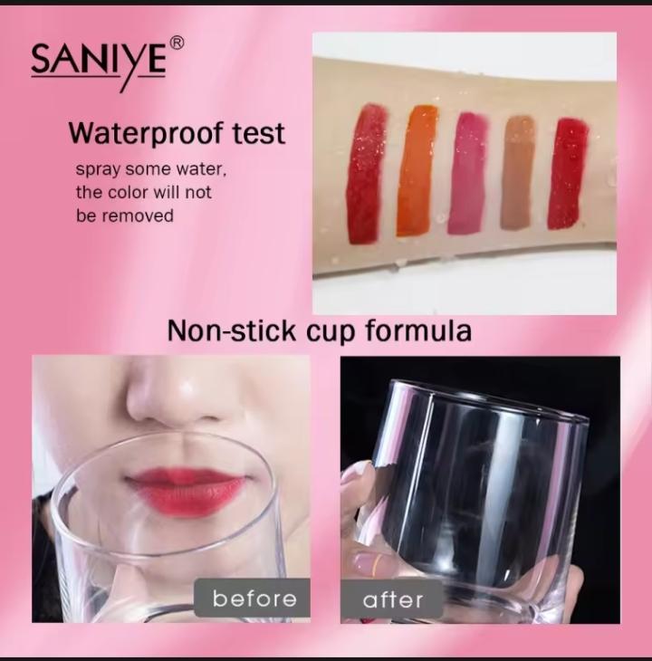 SANIYE Matte Lipstik tahan lama Waterproof Mini Kapsul Murah Lip Matte 12 warna Bibir Wanita 4