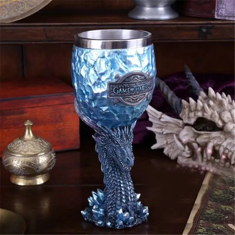 Game of Thrones - cốc nước bằng thép không gỉ, ly rượu sáng tạo, cá tính, cốc bia, Xanh Biển rồng, quán bar, cốc nước gia dụng, bộ sưu tập mới năm 2024