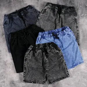 Celana Pendek Distro / Celana Pendek Broadshort / CELANA PENDEK JEANS PRIA Biru Hitam Navy Katun Nyaman