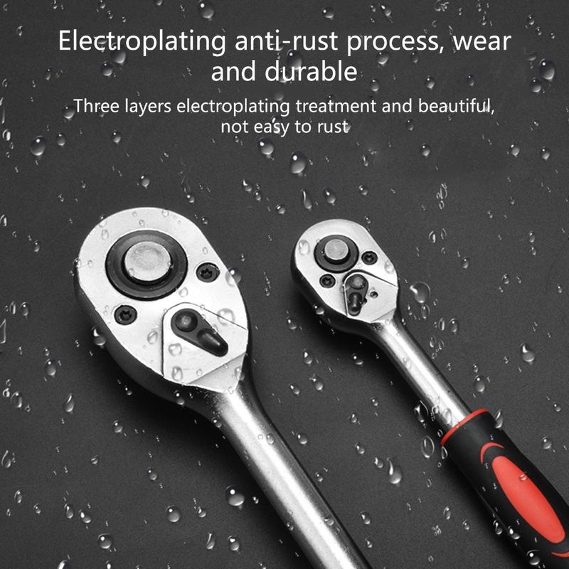 Product Introduction of 24 Teeth Ratchet Wrench Multifunction 1/4 inch Maintenance Handle Quick Release Socket Wrench for Furniture Motorcycles 43