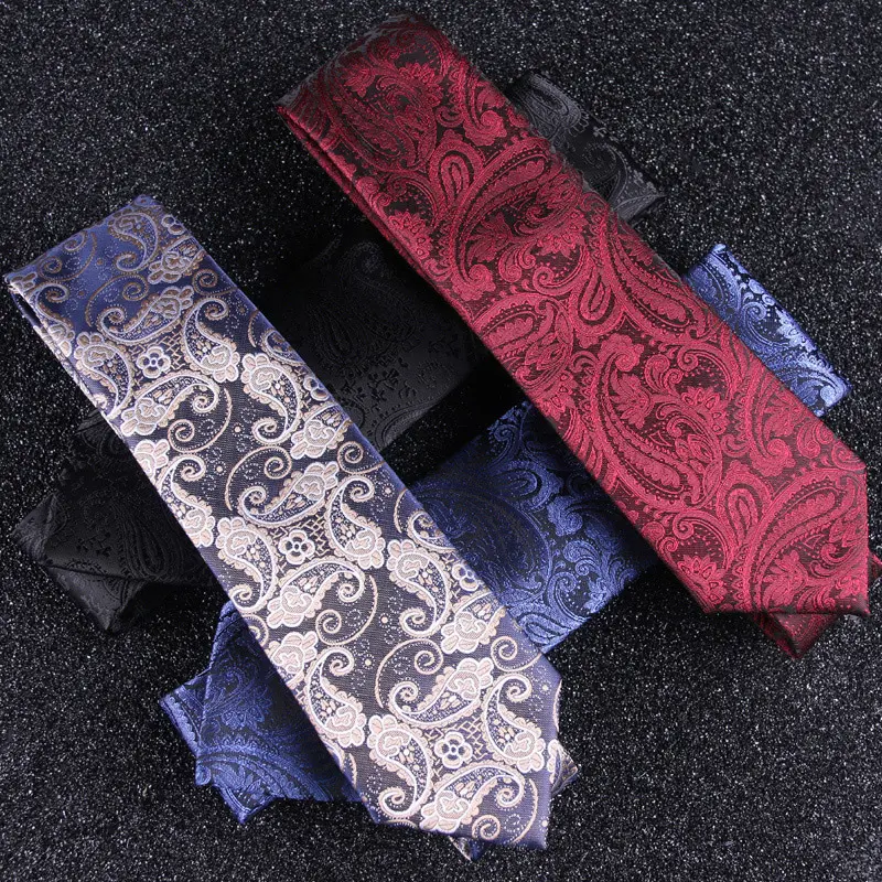 Cà Vạt Polyester, Thiết Kế Hoa Hạt Điều Paisley, Dành Cho Bộ Com Lê Nam, Phong Cách Công Sở Và Trang Trọng, Thích Hợp Cho Đám Cưới, Phiên Bản Hẹp, Rộng 6Cm, Phong Cách Thường Ngày nơ  cài  áo  cử  nhân tie  accessories chuyển  vạt  da 2