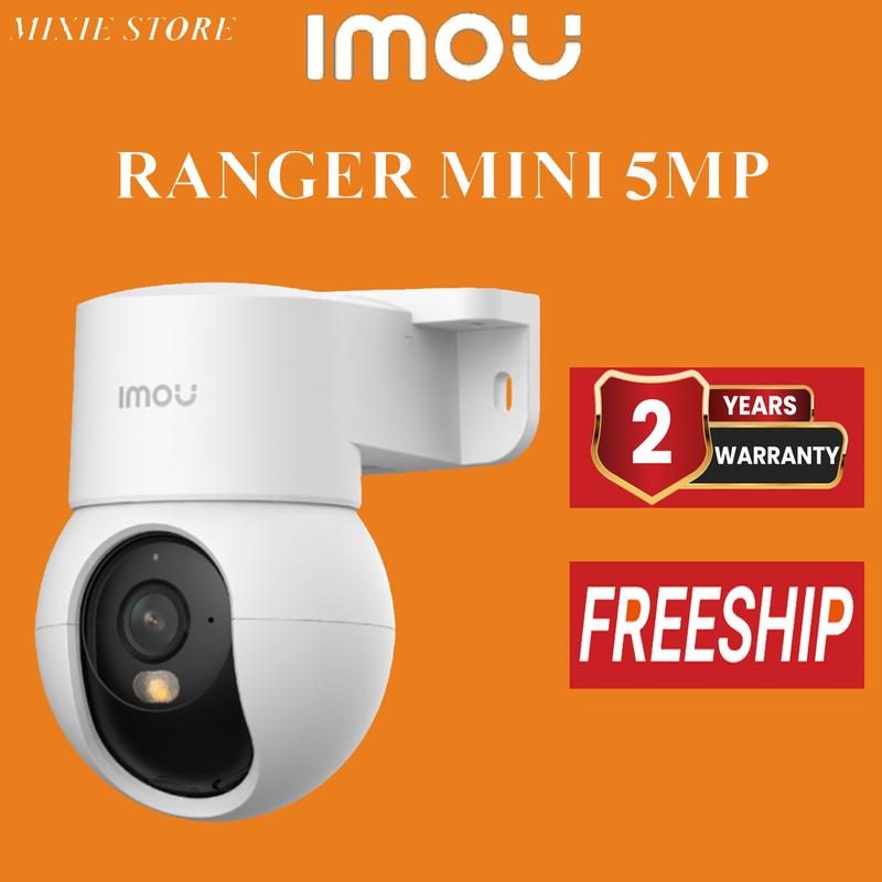 Camera IMOU Trong Nhà Ranger Mini 5MP - 3MP (K2MP), quay quét trong nhà, tích hợp chân đế gắn tường, có màu ban đêm, mẫu mới