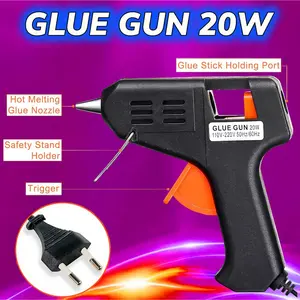 Glue Gun 20W Watt Alat Solder Lem Tembak Lilin Bakar Kecil Mini Cepat Panas Hot Melt Stick Perekat DIY Craft Kerajinan Elektronik