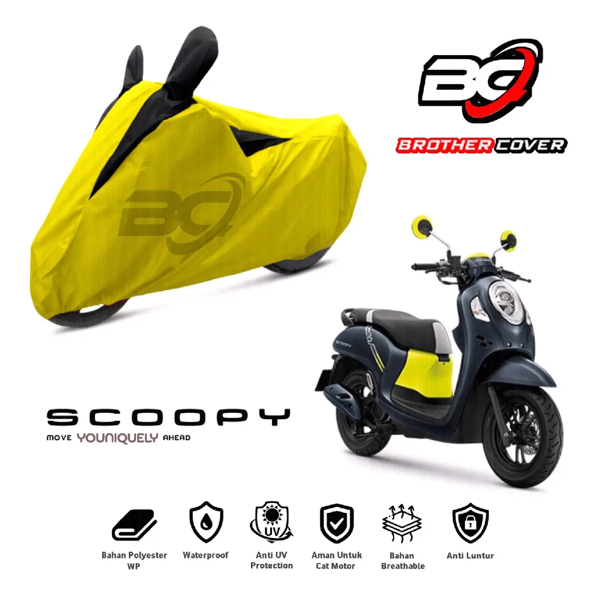 Sarung Motor Scoopy Cover Motor Scoopy Penutup Motor Scoopy Waterproof penutup & sarung sepeda motor