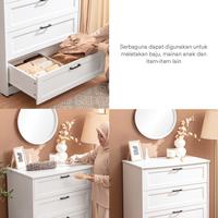 Gambar Dekoruma SHIRO Lemari Laci 4 Susun - Kabinet Laci - Drawer Chest - Putih dari Dekoruma Official Store Kab. Bekasi 5 Tokopedia