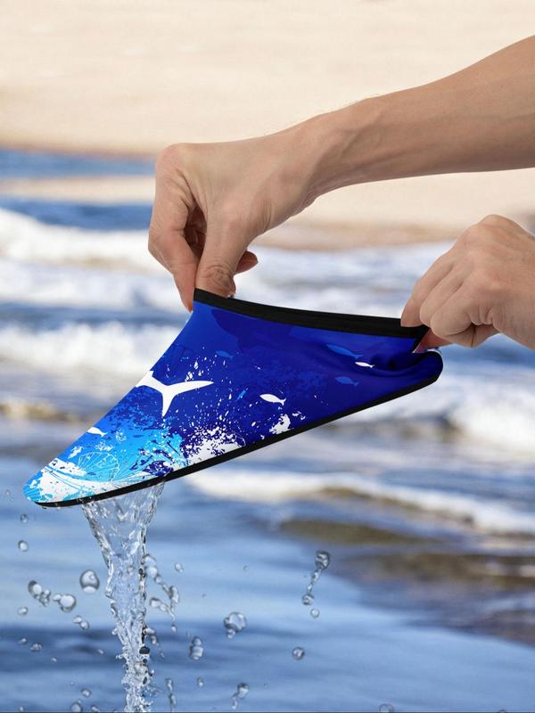 Men's Random Print Water Quick-dry Aqua Shoes, Casual Barefoot Beach Aqua Socks Swim Shoes for Women & Men, Non Slip Beach Yoga Pool Camping Shoes 4