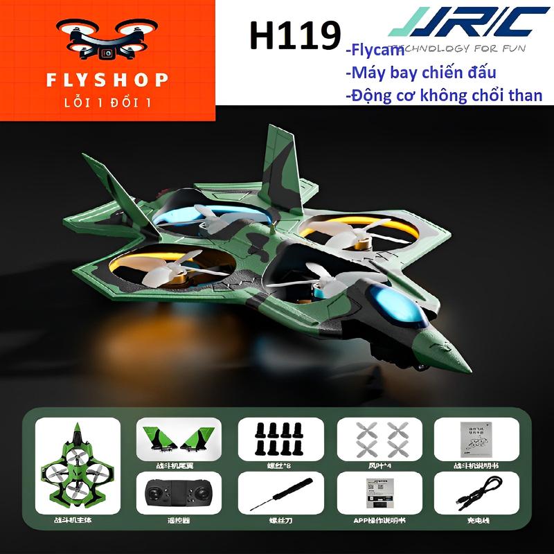 Flycam, Máy bay chiến đấu H119 động cơ không chổi than mới  [JJRC], máy bay điều khiển từ xa, Camera điều khiển tự động 90 độ, động cơ không chổi than 1503. Đồ Chơi. Toy Đèn