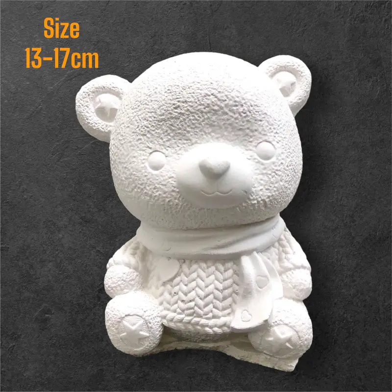 Tượng gấu size lớn cho bé tặng kèm màu và cọ tô màu 4