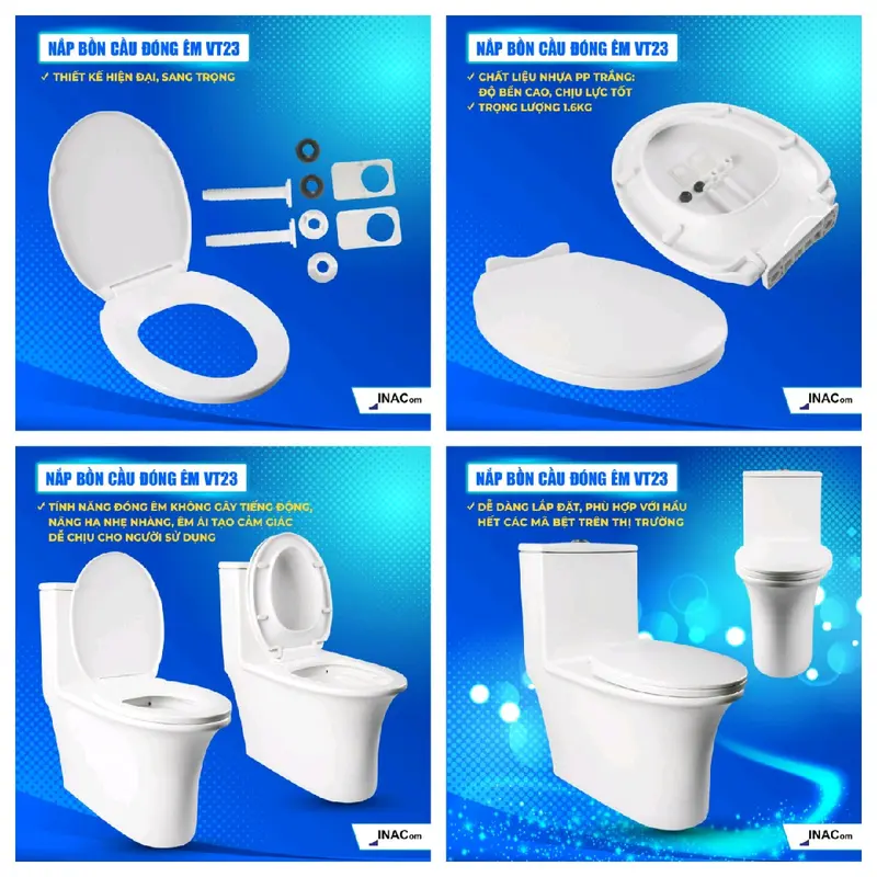 NẮP BỒN CẦU ĐÓNG ÊM VT23 CAO CẤP 1