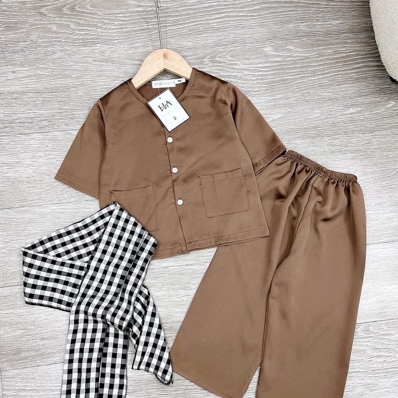 Set bà ba bé trai siêu xinh gấm lụa 4