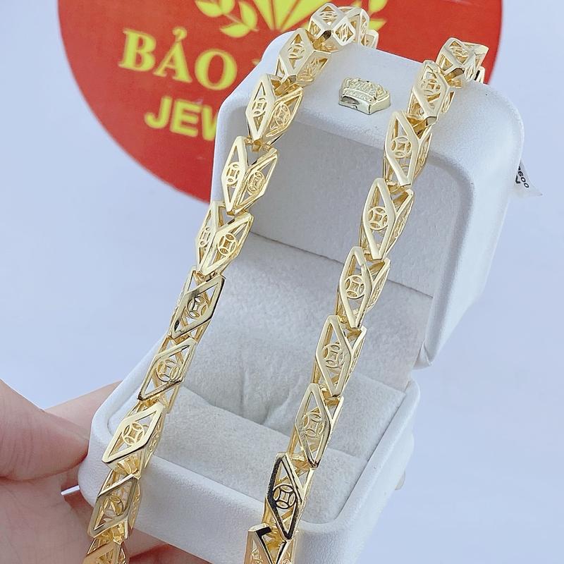 Dây chuyền nam kim tiền bọng mắt liền ms 0165 trọng lượng 0,8 - Trang sức bảo long