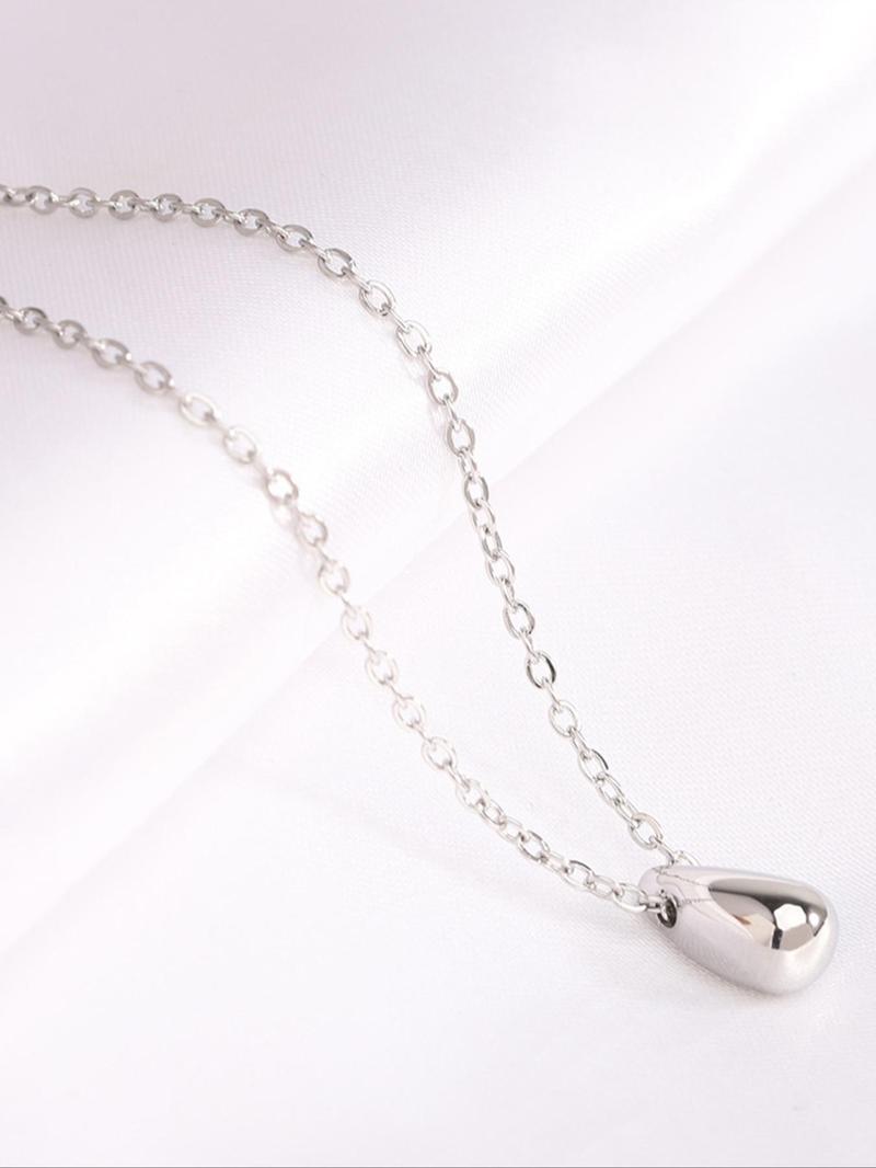 Product Introduction of Water Drop Shaped Pendant Necklace for Women, Fashion Jewelry for Party, Daily Clothing Decor, Trendy All-match & Exquisite Jewelry for Birthday Gift 6
