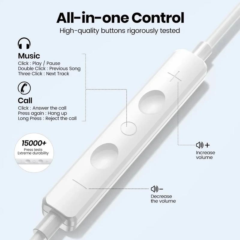 Tai Nghe Type C Có Dây, Chính Hãng Cho Xiaomi, Tai Nghe Trong Tai, Tương Thích Với Xiaomi Mi 14 13 12 11, Redmi Note 10 9 8 7, Tai Nghe, Phụ Kiện Điện Thoại Nhét Tai Kem 7