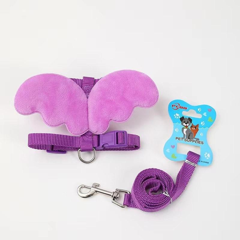 Product Introduction of Pet Cat Traction Rope Angel Wings Rabbit Rope Retractable and Adjustable Length 15