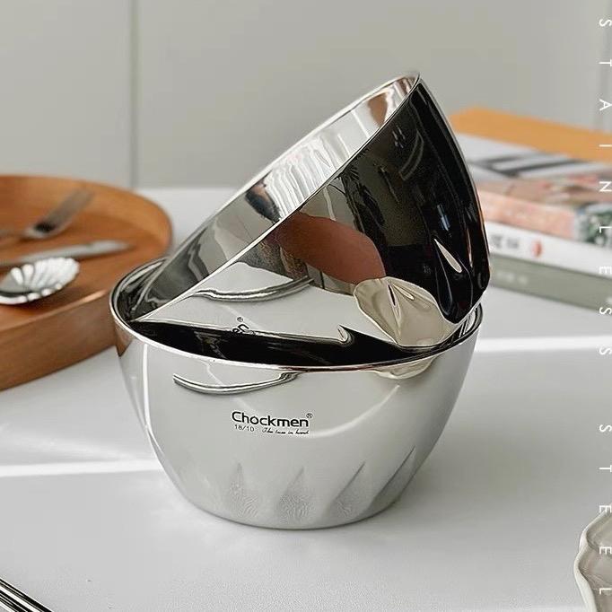 Bát inox chockmen/oyatton sz 12cm 2 lớp cách nhiệt chống nóng, dày dặn sáng bóng