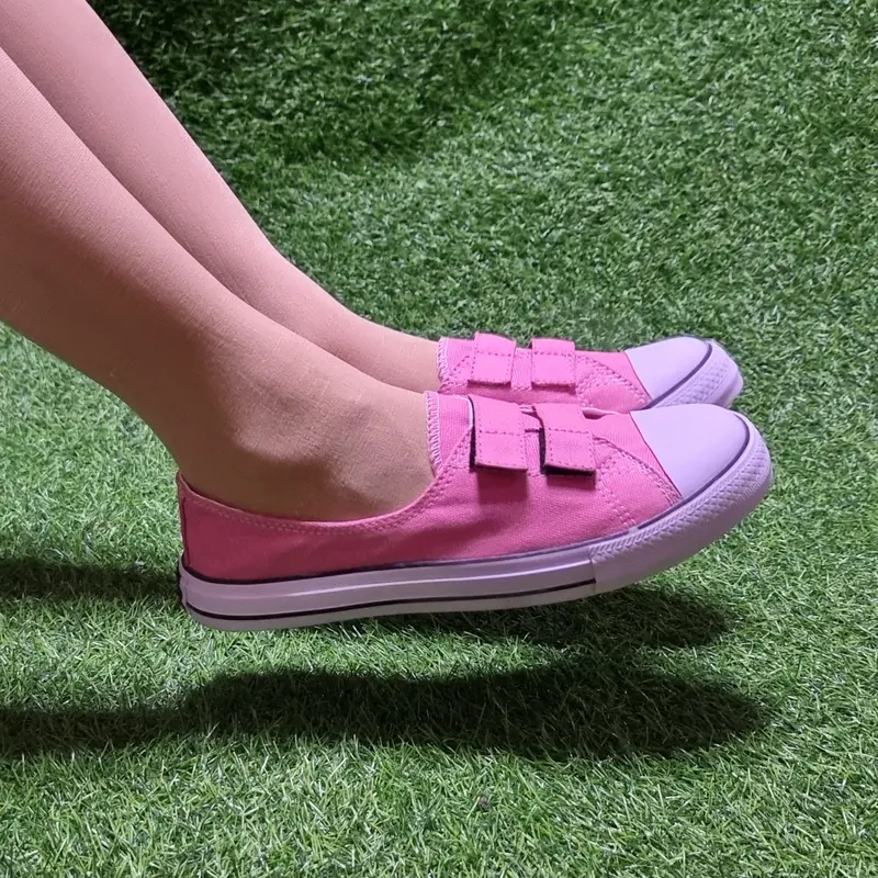 Sepatu Kerja Wanita Flat Shoes Velcro Terbaru Slip On Loafers Kanvas Import Karet Lentur Empuk Kekinian 7